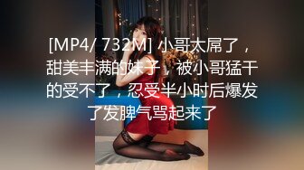 [MP4/ 732M] 小哥太屌了，甜美丰满的妹子，被小哥猛干的受不了，忍受半小时后爆发了发脾气骂起来了