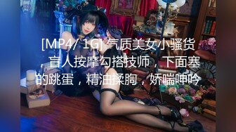 [MP4/ 1G] 气质美女小骚货，盲人按摩勾搭技师，下面塞的跳蛋，精油揉胸，娇喘呻吟