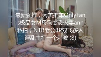 最新强推，网美推车OnlyFans极品女M母狗变态人妻ann私拍，NTR老公3P双飞多人淫乱主打一个刺激 (8)