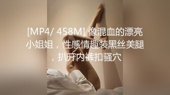 [MP4/ 458M] 像混血的漂亮小姐姐，性感情趣装黑丝美腿，扒开内裤扣骚穴