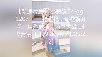 【新速片遞】 小美妖 Ts ·gg-1207 ❤️ · 枪碰枪，菊花就开花，自慰射精，浴室大战 14V合集 ！ [995M/MP4/22:22]