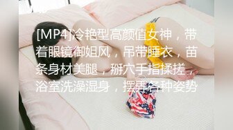 [MP4]冷艳型高颜值女神，带着眼镜御姐风，吊带睡衣，苗条身材美腿，掰穴手指揉搓，浴室洗澡湿身，摆弄各种姿势