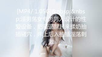 [MP4/ 1.05G]&nbsp;&nbsp;淫男荡女专为男人设计的性爱设备，把骚逼屌起来揉奶抽插骚穴，床上后入抽插淫荡刺激